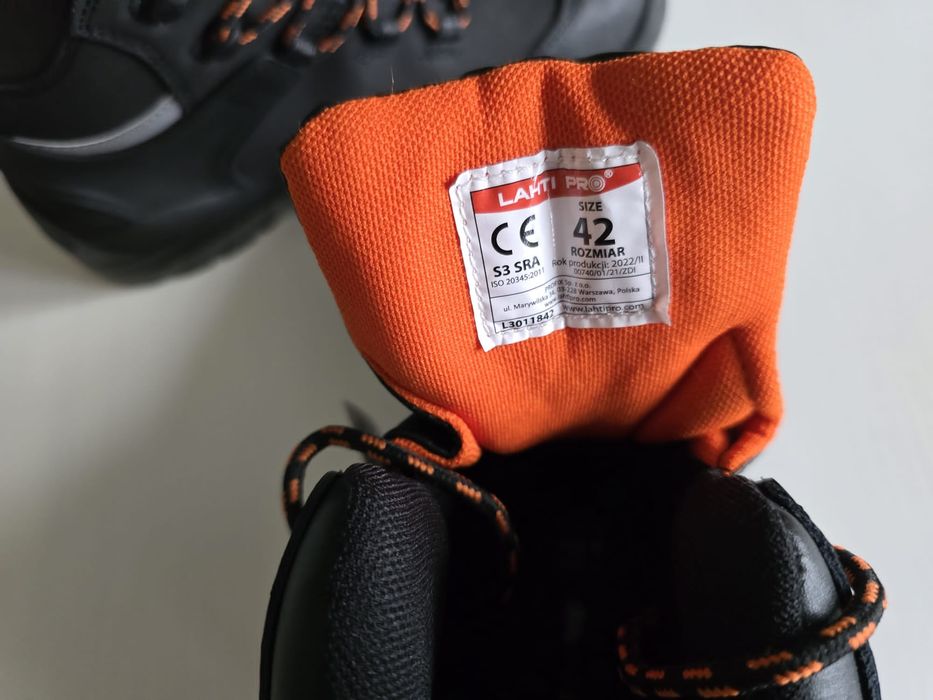 Bocanci protecție piele velur Lahti Pro, piele nubuc, marimea 42