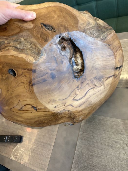 Дървена купа от тиково дърво