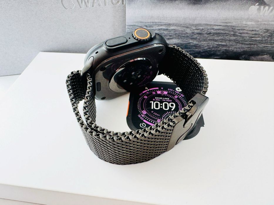 Apple Watch Ultra 3 5G 2025 49mm Black Ti Black TML M Milanese Band! 100% Battery! Гаранция!