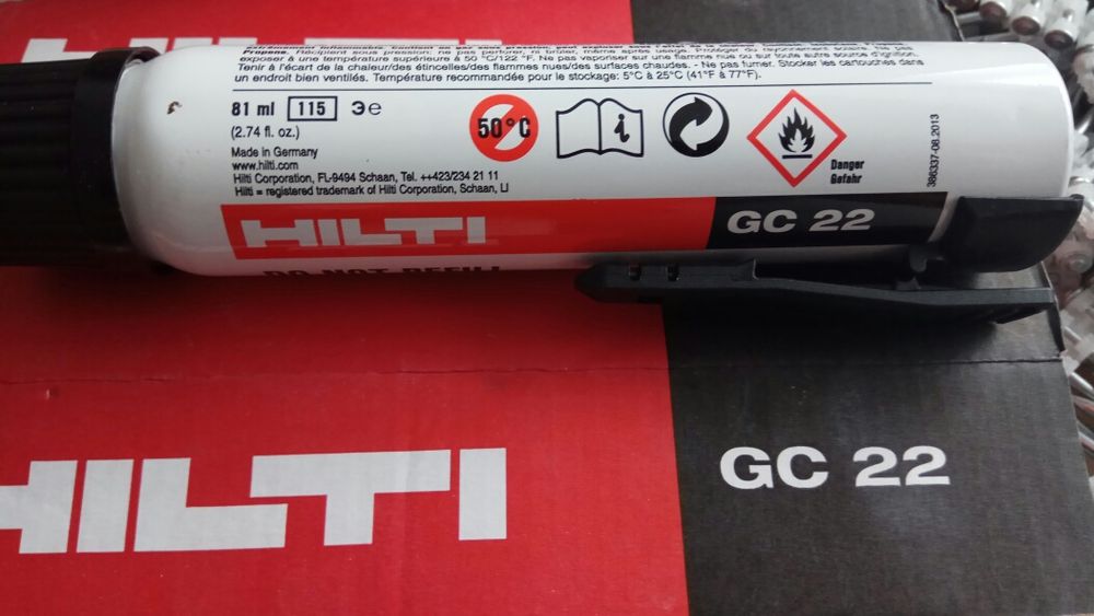 Оргинални Hilti Хилти GX100 GX120 GX3 газ пирони бетон метал гвоздеи