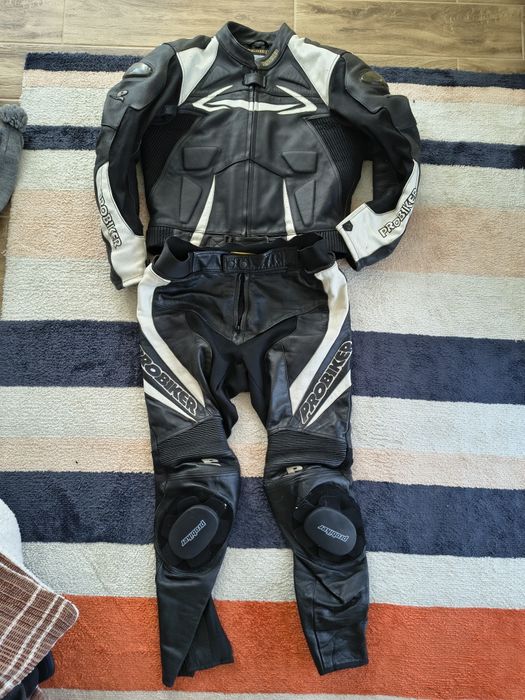 Costum moto piele Probiker combinezon geaca moto