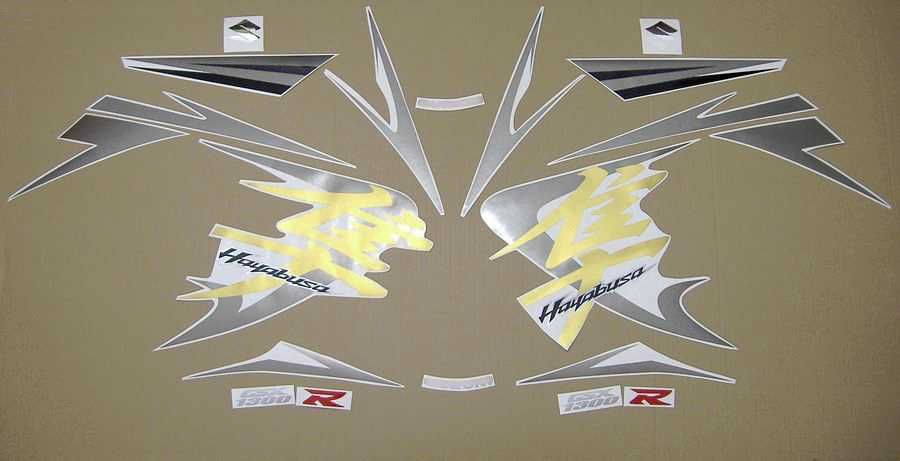 Стикери Сузуки 1340 Hayabusa 2008-2009г лепенки Suzuki Хаябуса графики