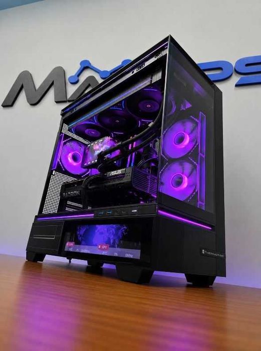 Геймърски компютър! Ryzen 7 9800X3D / 32 GB RAM / RX 9070XT / NVMe 1TB / Чисто Нов!  Гаранция!