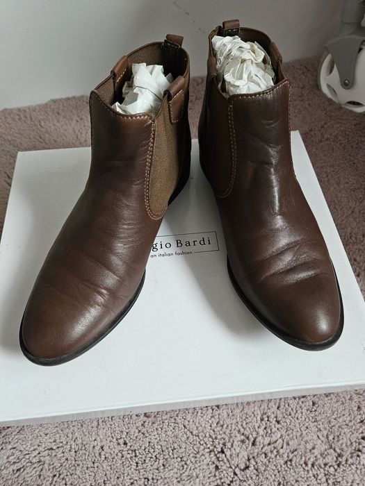 Ghete Sergio Bardi marimea 37 piele gen Zara, Mango, Musette