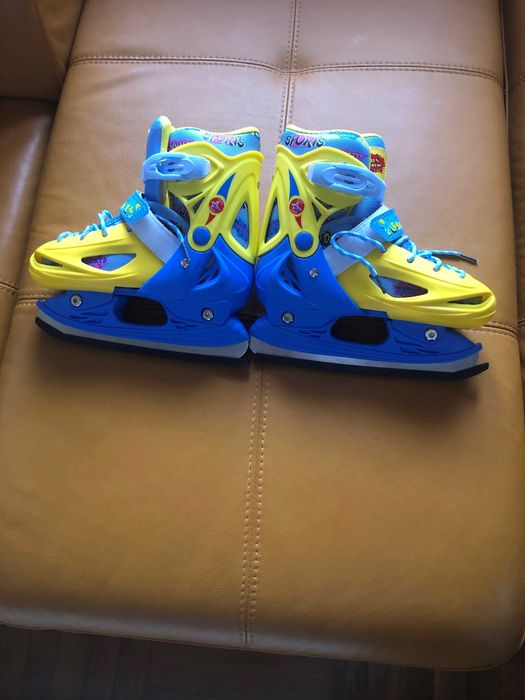 Продавам детски кънки за лед Nils Extreme, Сини/Жълти, S (31-34)