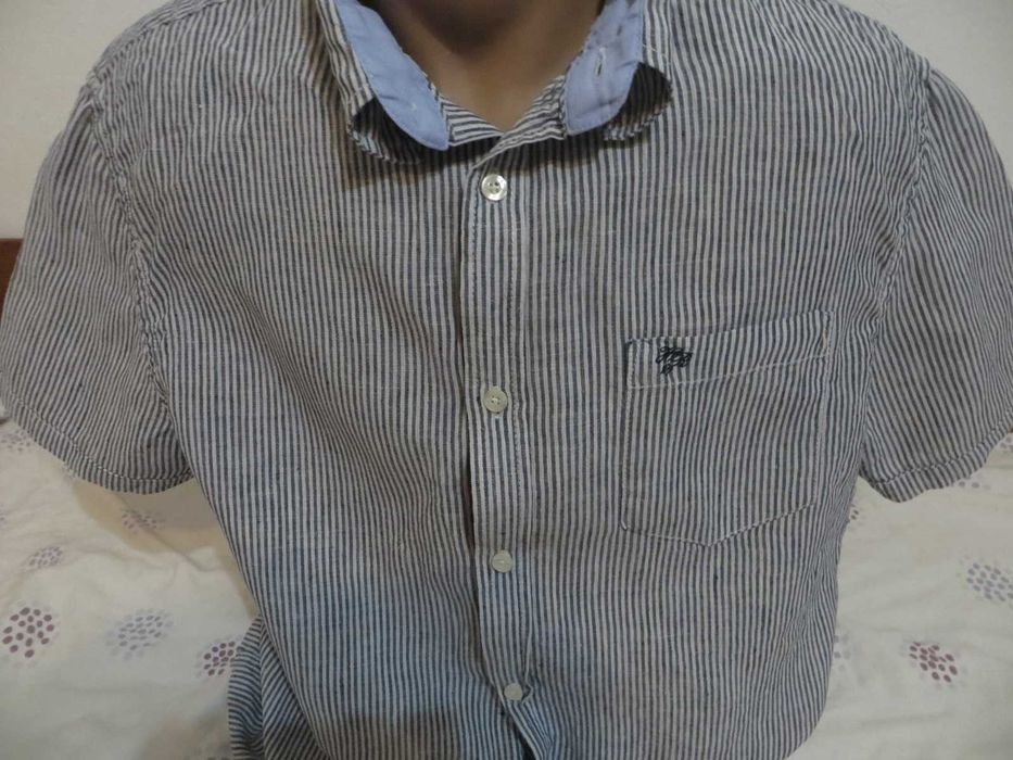 Мъжки ризи с къс ръкав от лен