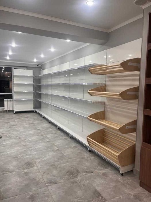 Полки стелажи ветрины торговое оборудование для магазина г. Атырау