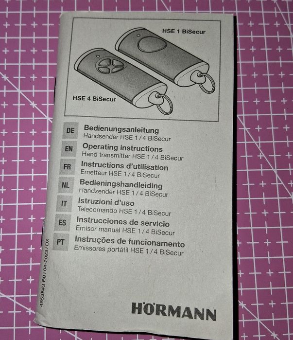 Дистанционно управление HÖRMANN за гаражни врати HSE4-868-BS (BiSecur)
