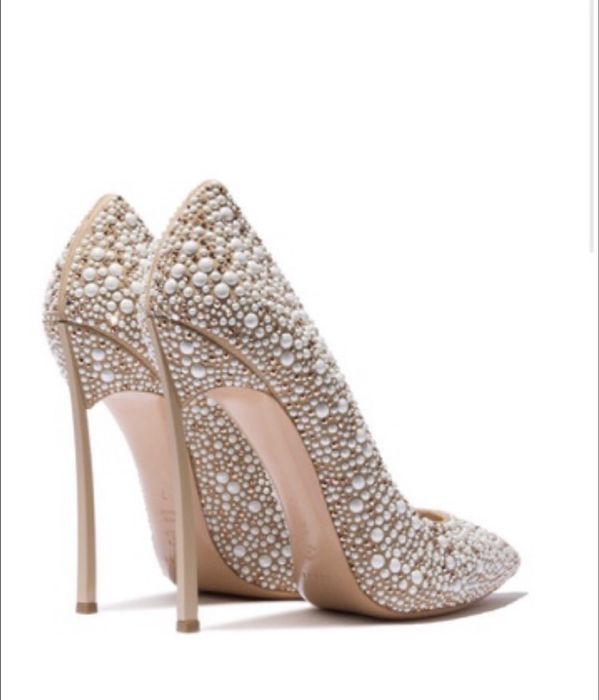 Pantofi Blade Casadei piele, perle, cristale Swarovski,mărimea 39,nou