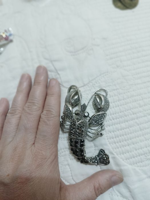 Колье. Брошки и сережка