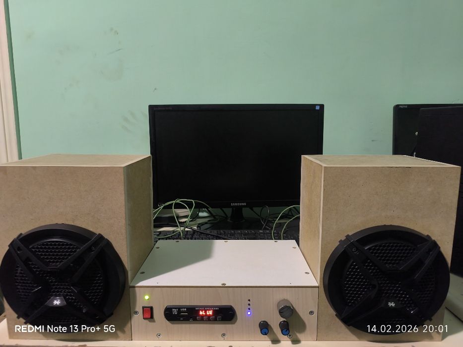 Самодельный усилитель 2 та калонка билан