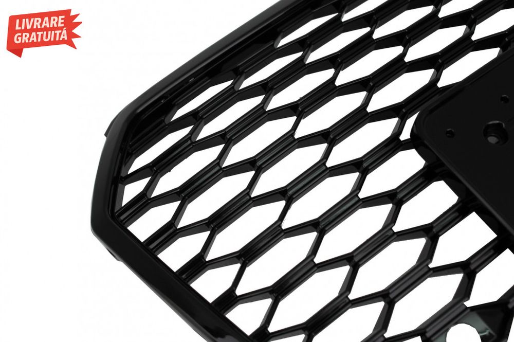 Grila Bara Fata AUDI A7 4G Facelift (2015-2017) RS7 Design Negru Lucio