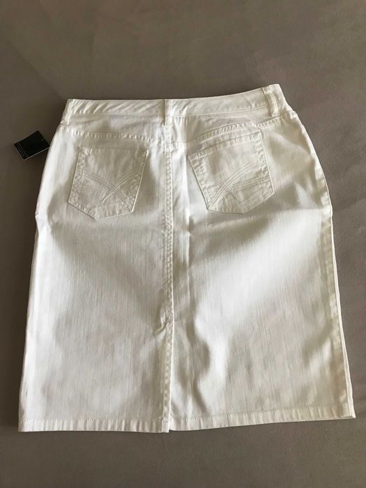 Fusta alba din denim / whitejeans
