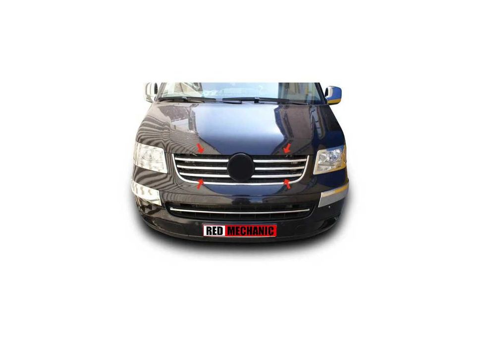 Хром накладки на решетку радиатора "Omsa Line" VW T5 Transporter