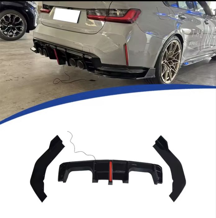 Difuzor ornament evacuare BMW G80 G81 G82 G83 M3 M4 cu led