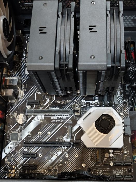 Ryzen7 5800x+X570-P Asus Prime+Cooler Zalman башня 250w tdp.
