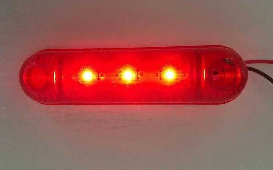 1бр. диодни ЛЕД LED габарити светлини с 3 SMD диода 12-24V , 6 цвята