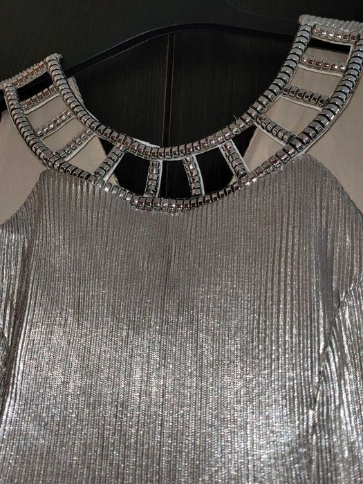 Rochie argintie lunga