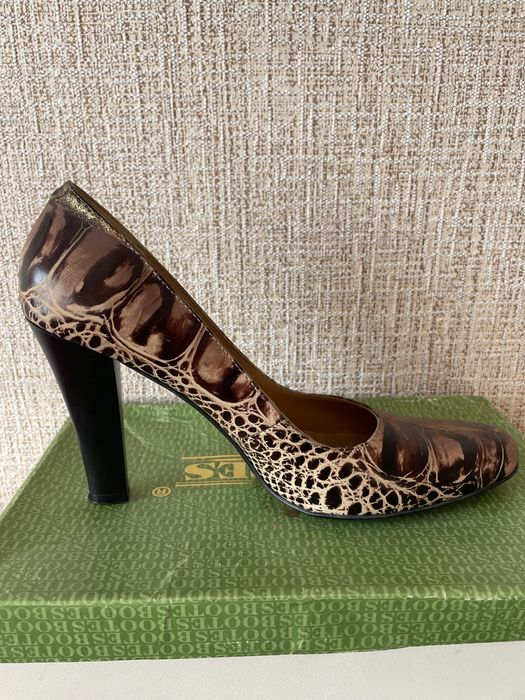 Туфли кожаные звериный принт