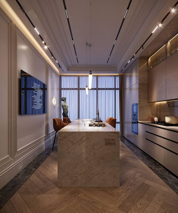 Угловая квартира 4-ком. 95м²+9м² балкон есть дизайн проект ЖК Мухташам