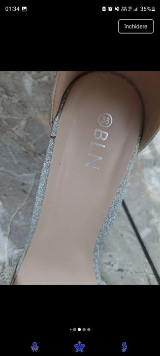 Sandale sclipici ocazie masura 38