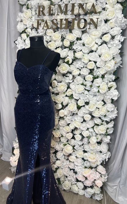 Синя рокля дълга