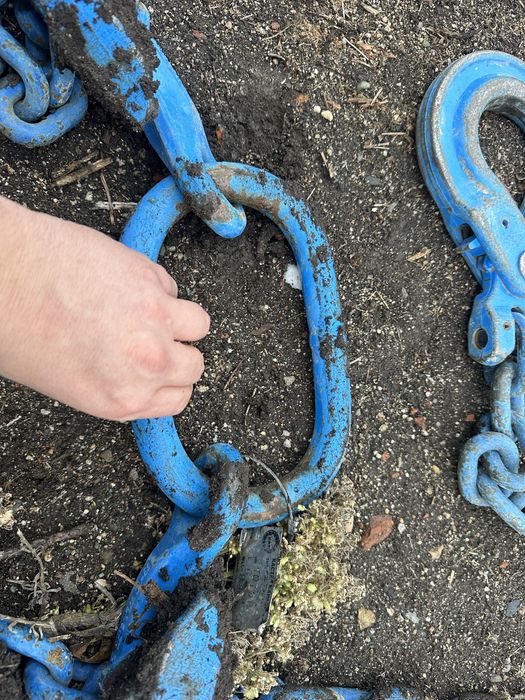 12 метра верига за багери с куки. Много здрави