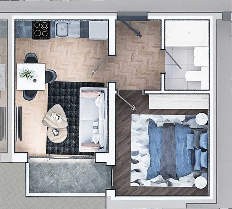 Продава се Двустаен апартамент в София, Зона Б-19 - 57 кв.м за 1031 €/кв.м - Снимка #1