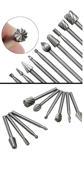 роторный напильник шарошки фрезы насадки гравёр бормашинка дремель