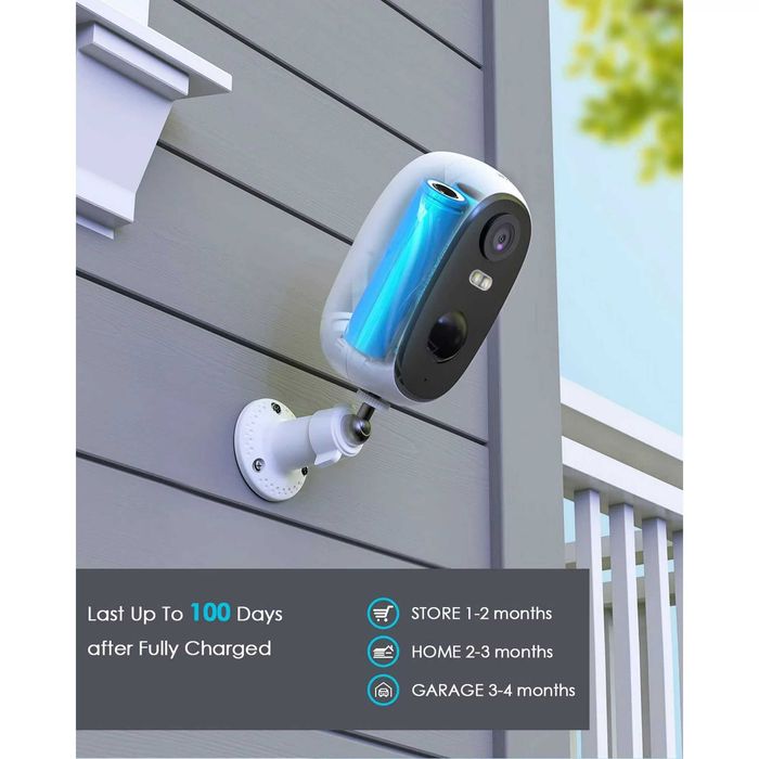 Безжична камера с акум. батерия ZS-GQ1 , ieGeek 2K 3MP