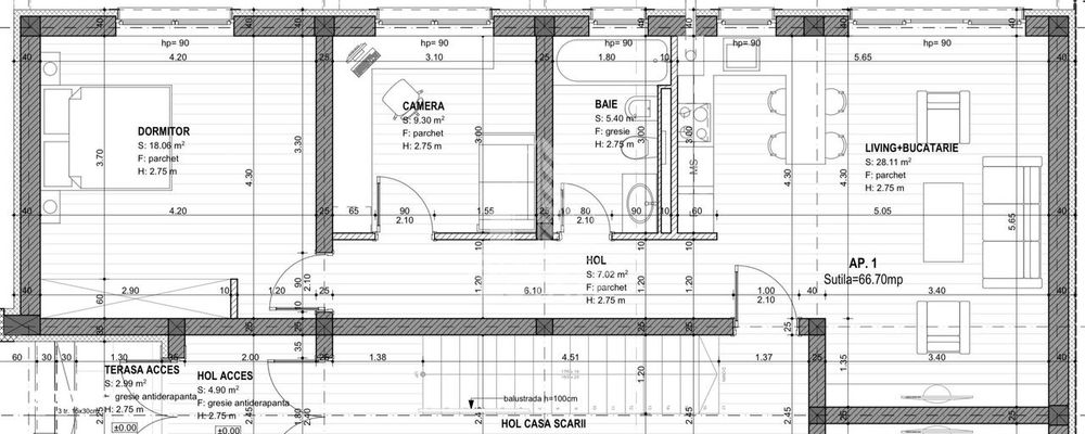 Apartamente cu 3 camere disponibile imediat, gradina de 103 mp.