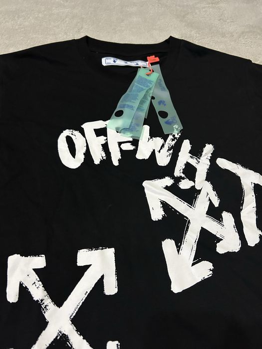Tricou Off White Negru cu Alb size M
