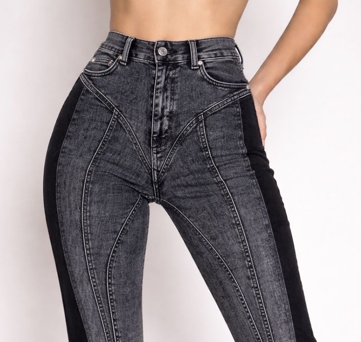 Черни дънки Mugler