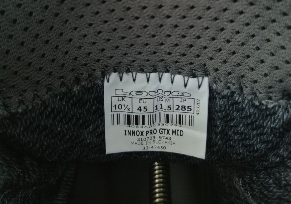 LOWA bocanci bărbați GORETEX ghete înalte INNOX PRO GTX MID munte drumeție OUTDOOR | mărimea 45 | transport GRATUIT‼️FAN Courier