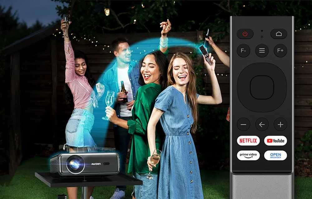 Videoproiector Aurzen Eazze D1 Pro, Full HD, 1920x1080p, 350 lm, Difuzoare Integrate