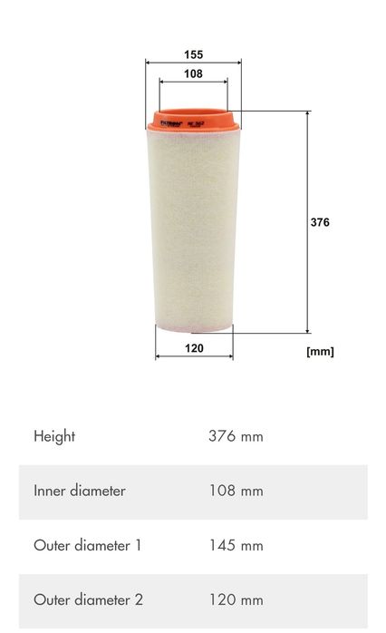 Filtru de aer pentru mașină AK 362