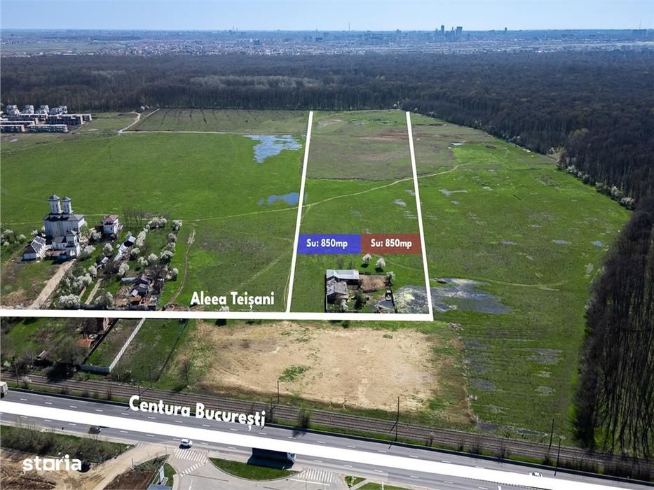 Pipera - Oxford Gardens,Teren ,852 Mp,Deschidere 18 M,Langa Padure