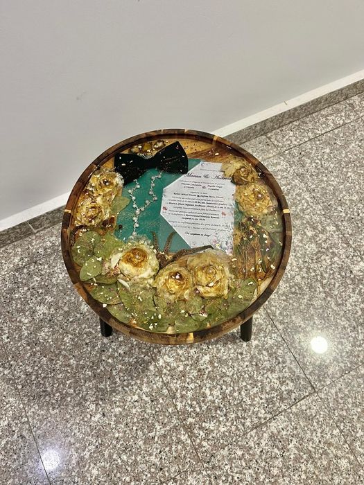 Buchet mireasa in rasina epoxidica