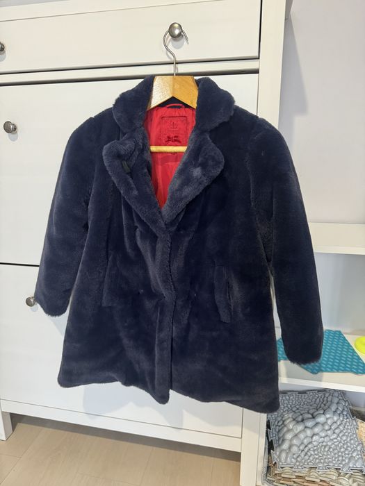 Эко шубка для девочек 9-10 лет, original Marines