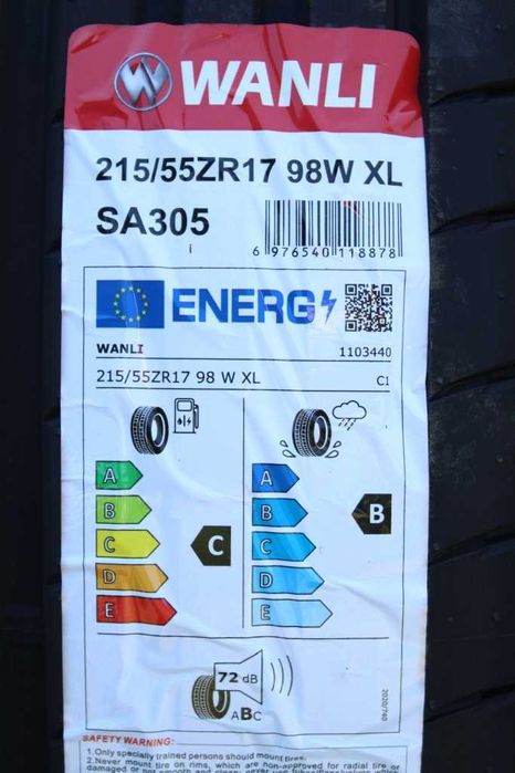 Anvelope vara noi 215/55R17 98W, XL, ZR, Wanli, DOT 2026