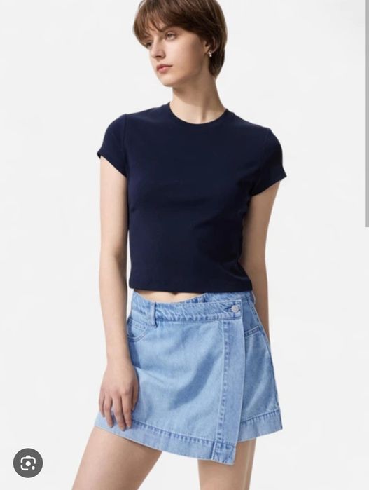 Юбка-шорты юникло джинсовые