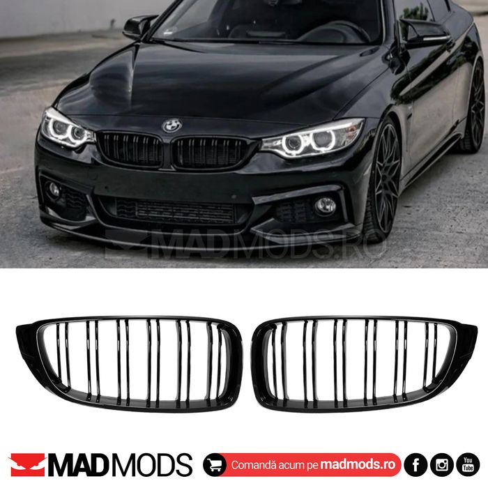 Set grile duble M BMW Seria 4 F32 F33 F36 F80 M3 F82 M4 2012-2018