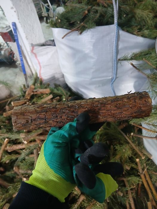 Готовые дрова в мешках