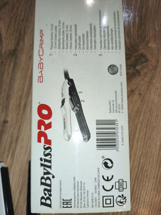 Мини преса за коса Babyliss PRO Babycrimp BAB2151E.