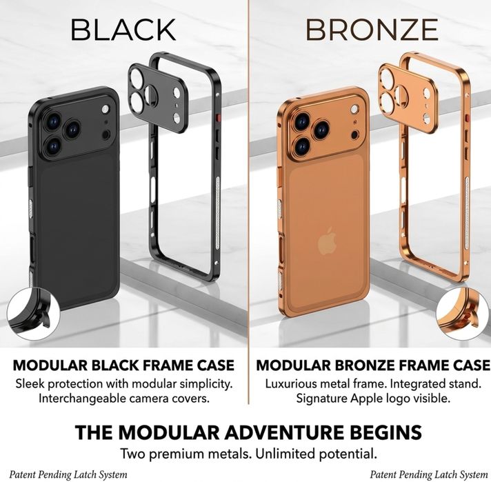 Металлический бампер-чехол с защитой камеры (iPhone 17 Pro / Pro Max)