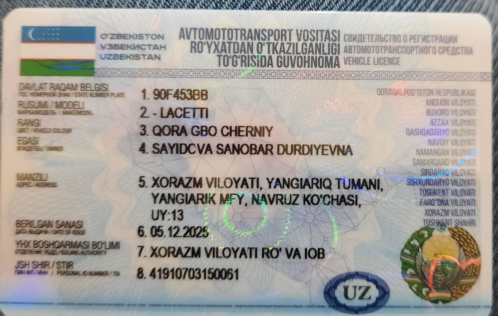 2022 qora jentra mexanik qredit davom qilishga
beriladi faqat metani b