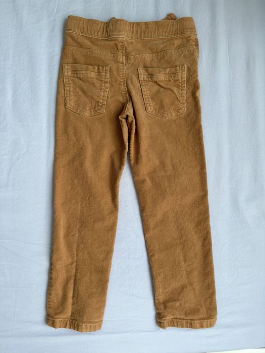 Set pantaloni catifea reiata si camasa flanel carouri, 110 cm, 4-5 ani