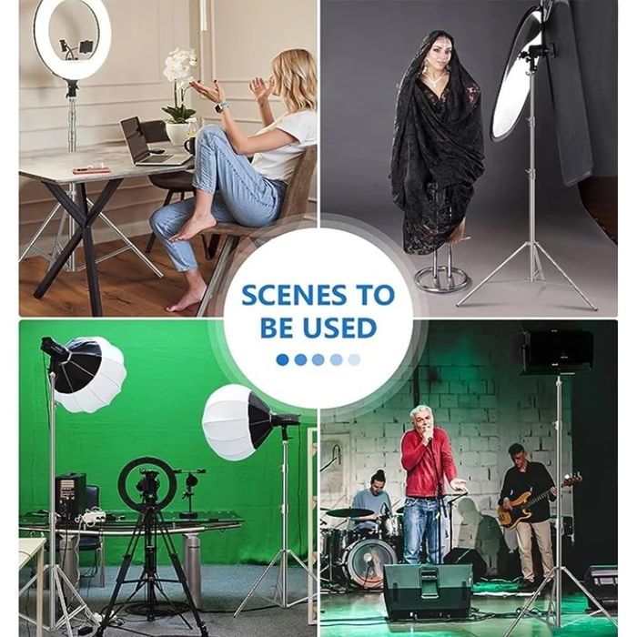 Проф. Стоманена стойка. 2.80м. фото стойка. Светкавица. софтбокс