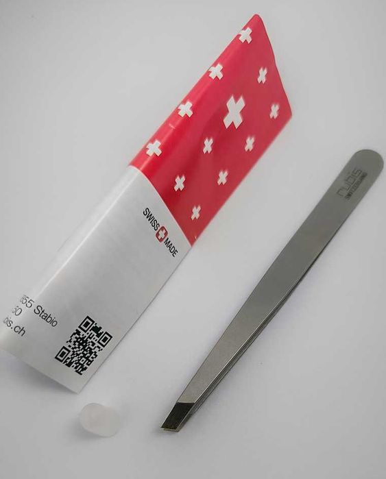 Rubis Switzerland професионална пинсета 2 в 1 – скосен и остър връх