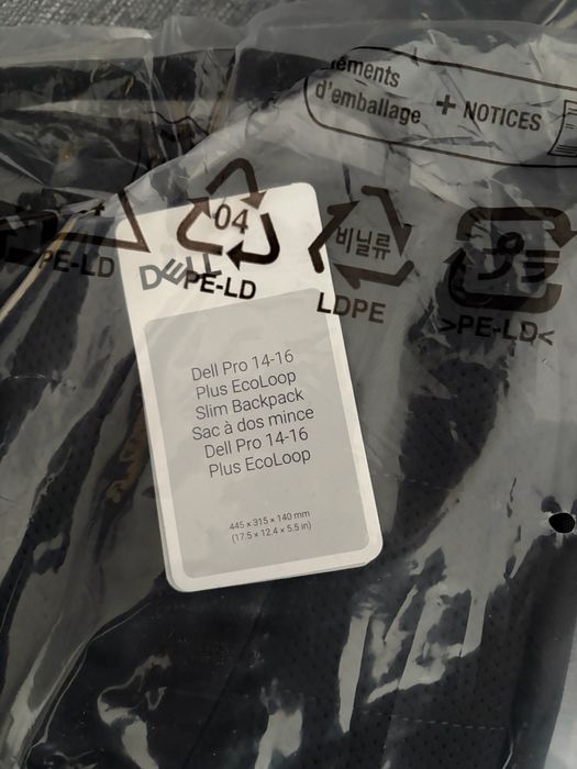 Dell pro 14-16 rucsac plus ecoloop negru nou